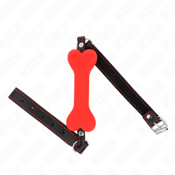 Kink - Osso Vermelho 12 cm Mordaça 63 x 2 cm