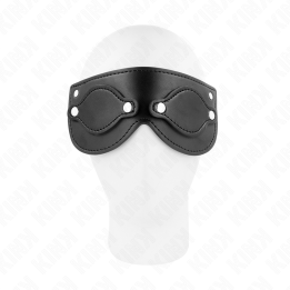 Kink - Masque en Cuirette Avec Cache-Yeux Détachables 22 x 9 cm