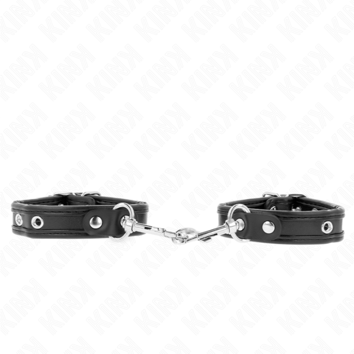 Kink - Mini Black Wristbands With Studs Adjustable 16-22 cm x 2 cm