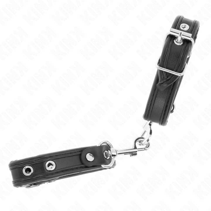 Kink - Mini Bracelets Noir Avec Clous Réglables 16-22 cm x 2 cm