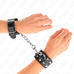 Kink - Armbänder Mit Doppelter Reihe Verstellbarer Nieten Schwarz