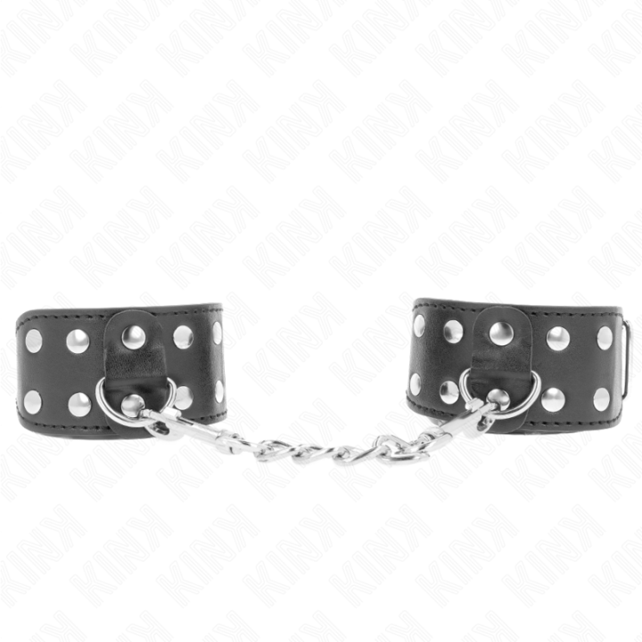 Kink - Bracelets Avec Double Ligne de Clous Réglables Noir