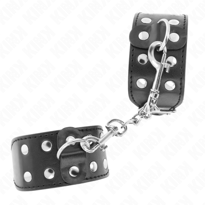 Kink - Bracelets Avec Double Ligne de Clous Réglables Noir