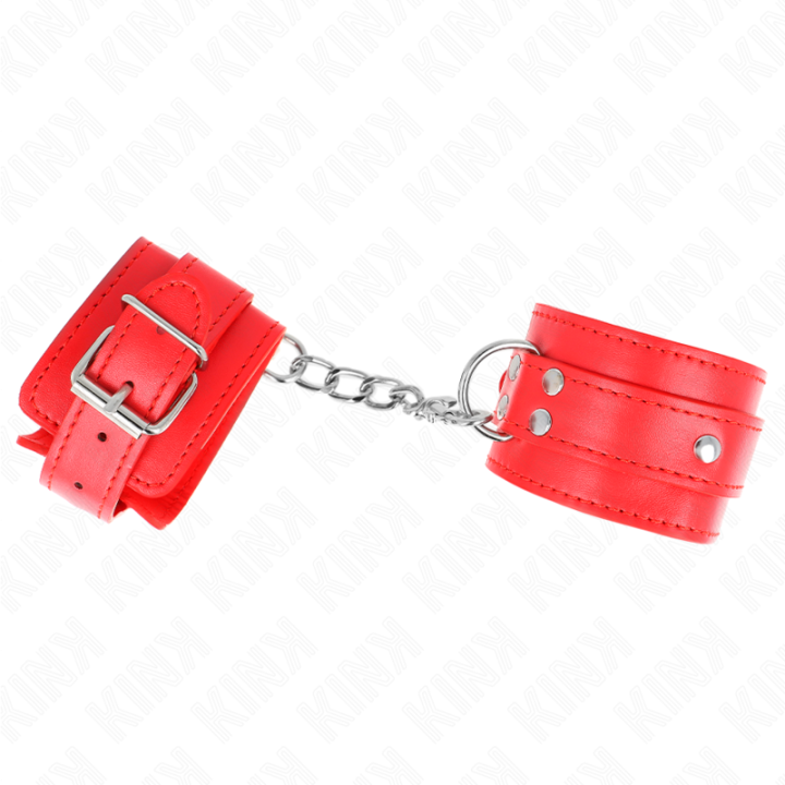Kink - Muñequeras Con 3 Anillas en d Ajustable Rojo 17.5-25 cm x 6 cm
