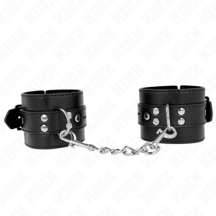 Kink - Muñequeras Negro Con Correa Negro Ajustable 17-28 cm x 6 cm