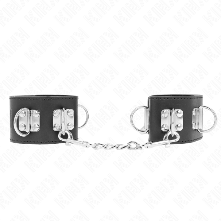 Kink - Punhos Multiposições Com Fecho de Cadeado Preto Ajustáveis 16-23 cm x 5,5 cm