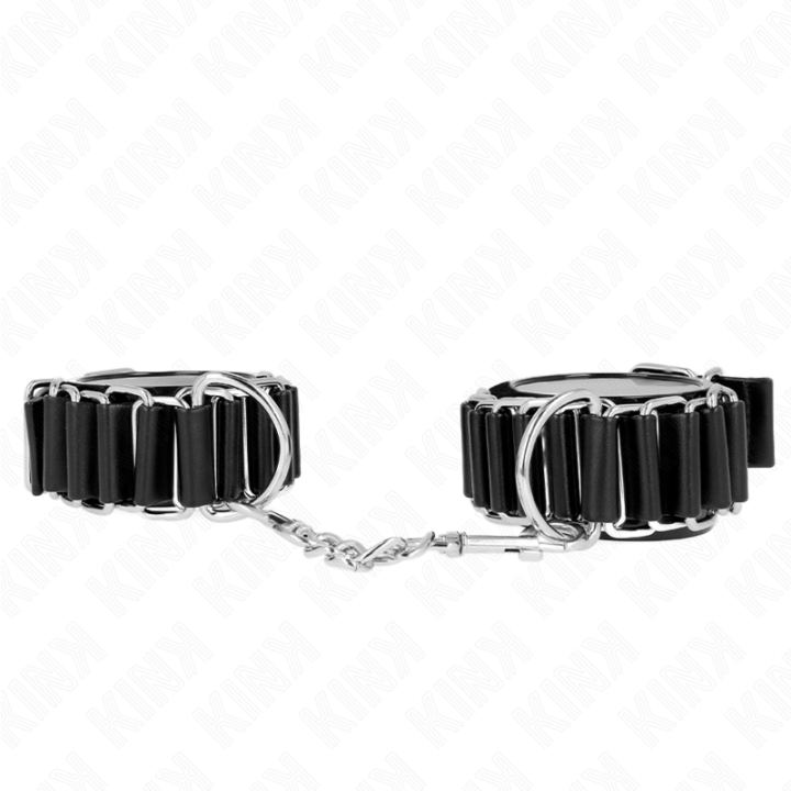 Kink - Retenções de Pulso Finas Dobradiçadas Pretas Ajustráveis 16-22 cm x 3,5 cm