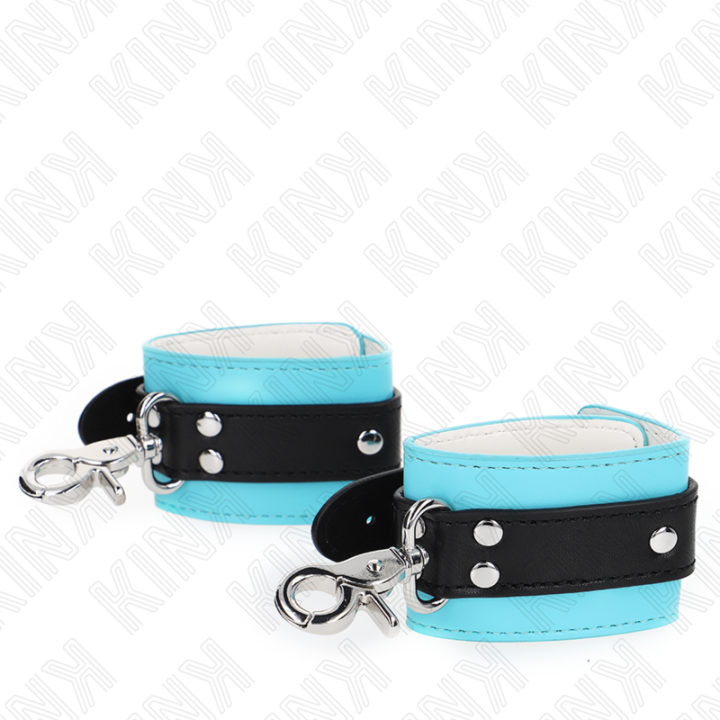 Kink - Appui-Poignets Verrouillables Premium Noir / Bleu Réglable 21-28 cm x 5,5 cm