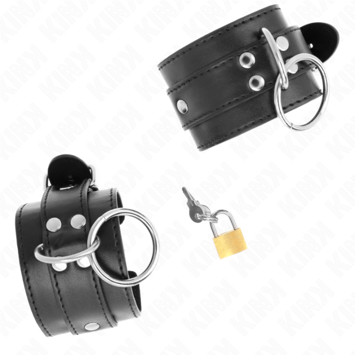 Kink - Retenções de Pulso Bloqueadas o-Ring Preto Ajustáveis 20-28 cm x 5,5 cm