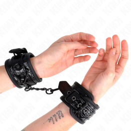 Kink - Pulso Padrão Diamante Preto Ajustável 17-26 cm x 5,5 cm
