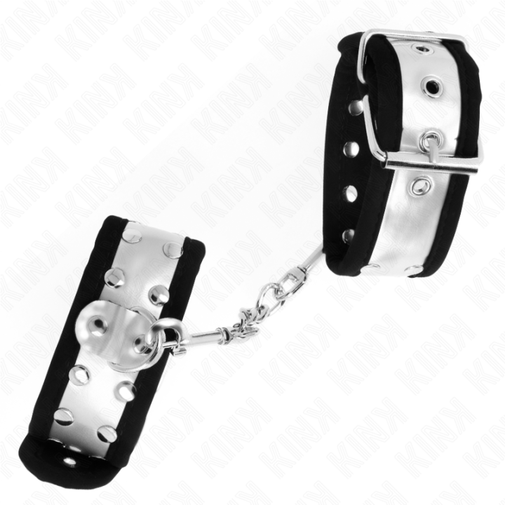 Kink - Appui-Poignets Fins Noir / Argent 30 x 4 cm