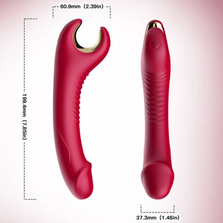 Armony - Wibrator i Rotator Prince Dildo Czerwony