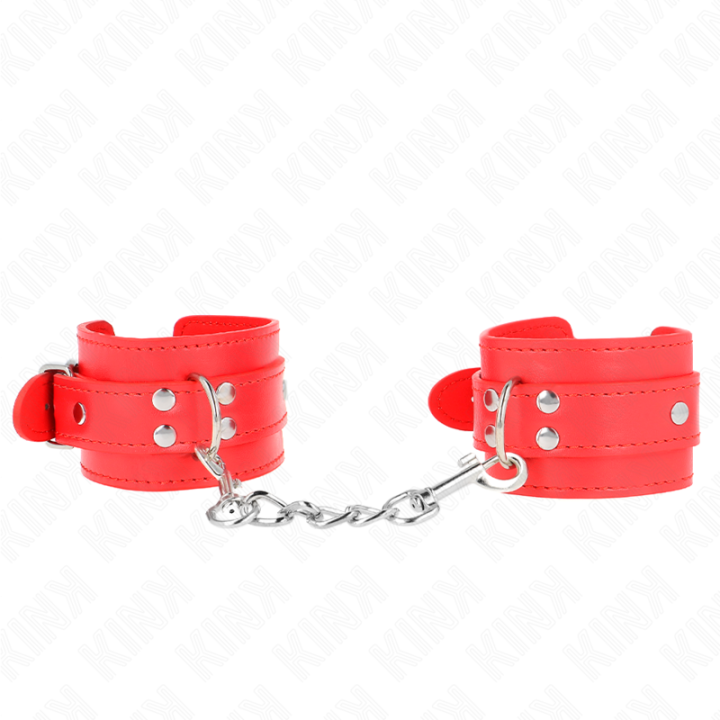 Kink - Muñequeras Sencillas Rojo Ajustable 20-23 cm x 5.5 cm