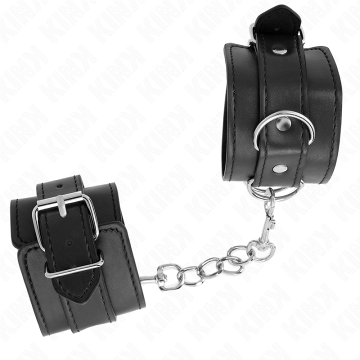 Kink - Muñequeras Sencillas Negro Ajustable 20-23 cm x 5.5 cm