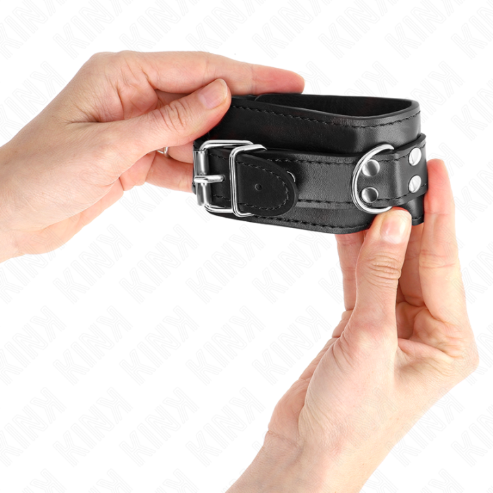 Kink - Einfache Handgelenksfesseln Schwarz Verstellbar 20-23 cm x 5,5 cm