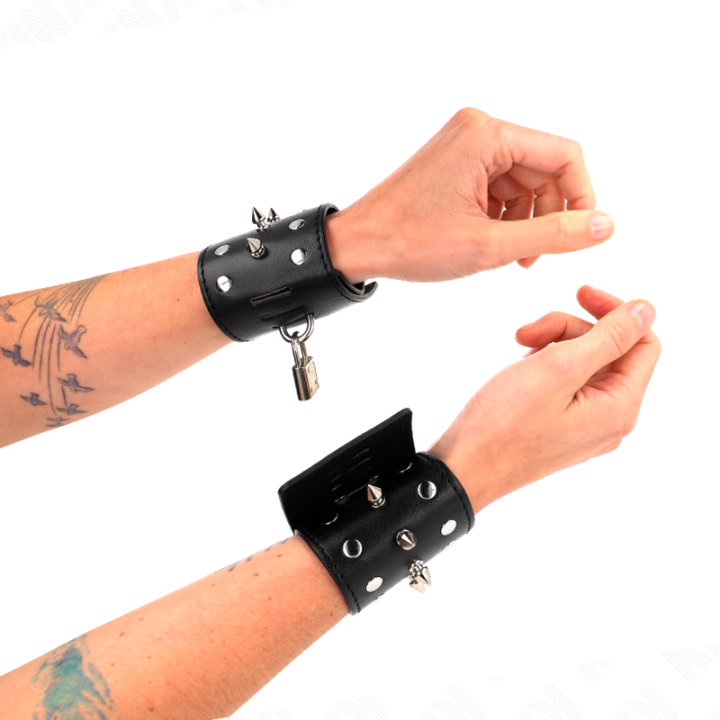 Kink - Appareils-Poignets Punk Avec Pointes 25 x 6 cm