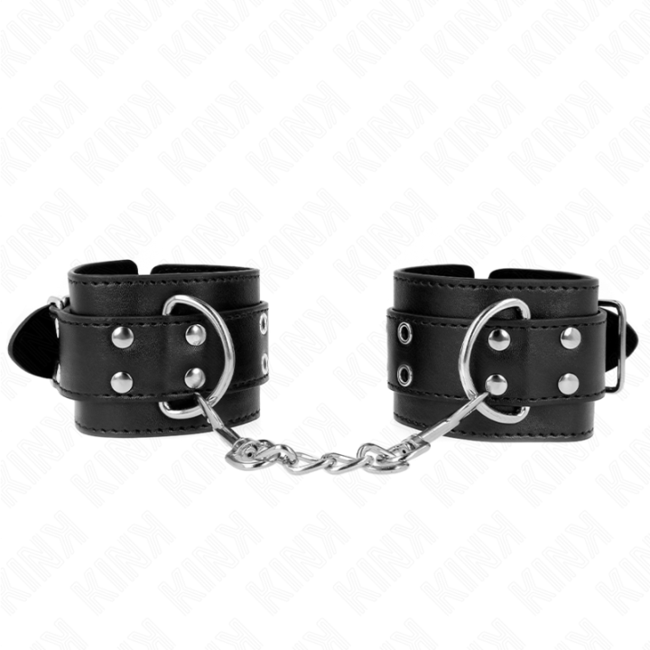 Kink - Punhos Com Fivela Dupla Preto Ajustáveis 19-26 cm