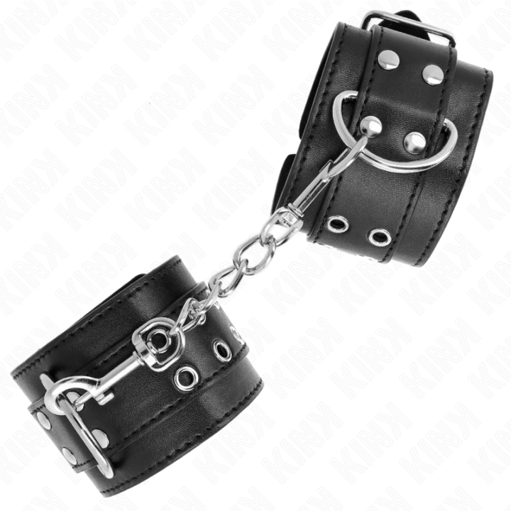 Kink - Punhos Com Fivela Dupla Preto Ajustáveis 19-26 cm