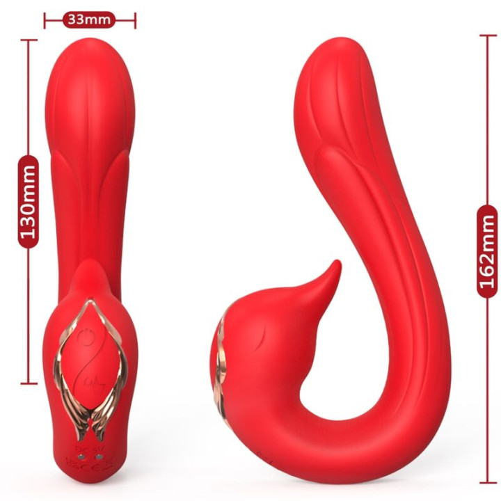 Armony - Delfin Vibrator Multiposition & Wärmeeffekt Rot