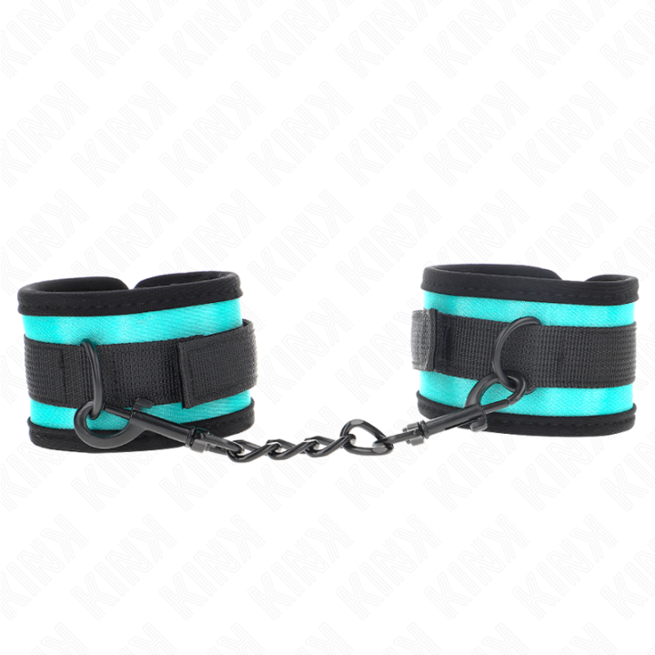 Kink - Muñequeras Negro-Azul Ajustable 18-32 cm x 5 cm