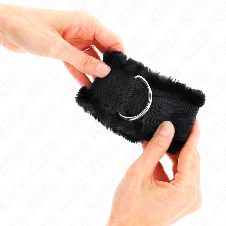 Kink - Muñequeras Forrada Negro Ajustable 17-31 cm x 7 cm
