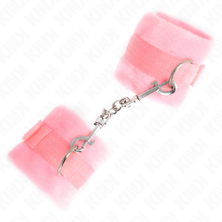 Kink - Beginner Pelzhandmanschetten Rosa 30 x 7 cm