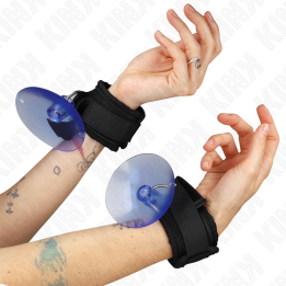 Kink - Suction Cup Wrist Restraints Black 29-40 cm x 5 cm