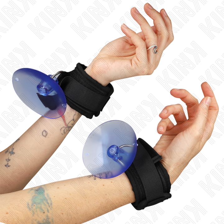 Kink - Suction Cup Wrist Restraints Black 29-40 cm x 5 cm