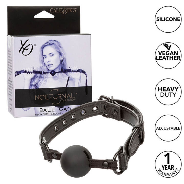 Calexotics - Nocturnal Mordaça de Bola Silicone Preto