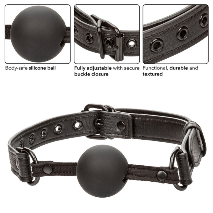 Calexotics - Nocturnal Mordaça de Bola Silicone Preto