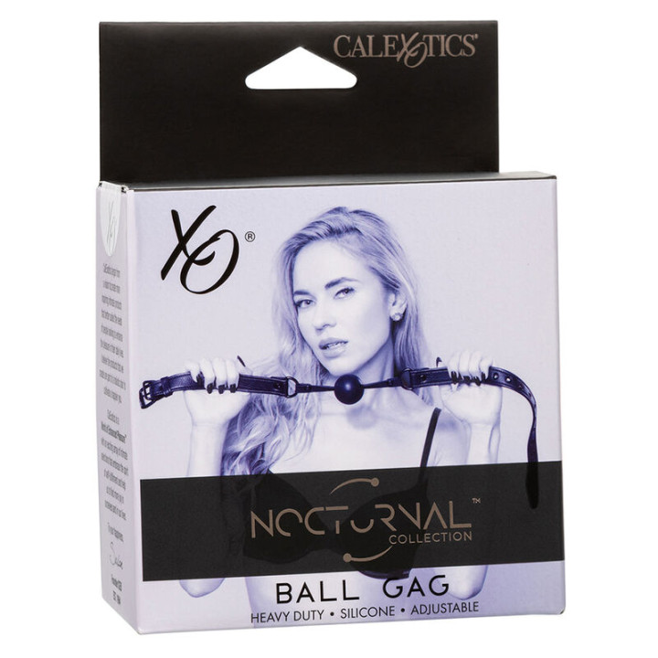 Calexotics - Nocturnal Bâillon à Boule en Silicone Noir
