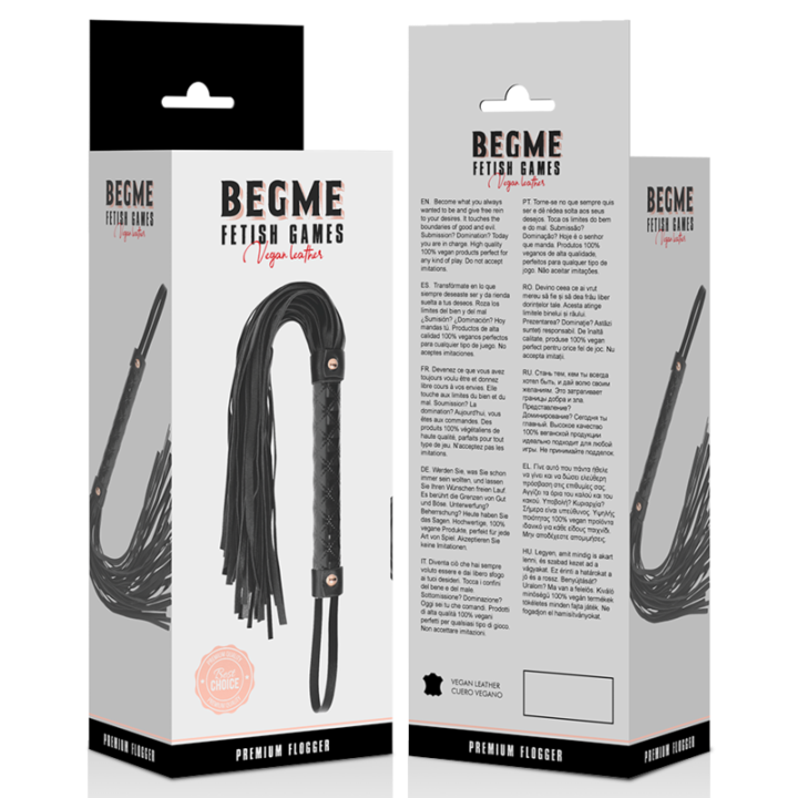 Begme - Flogger z Weganskiej Skory w Black Edition