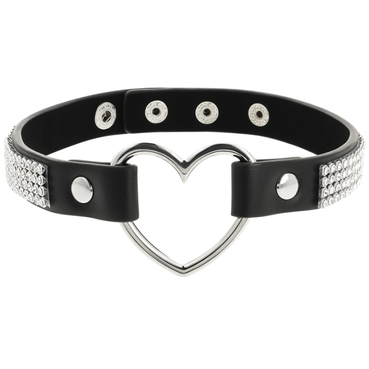 Coquette Chic Desire - Veganes Leder-Halsband Mit Herz