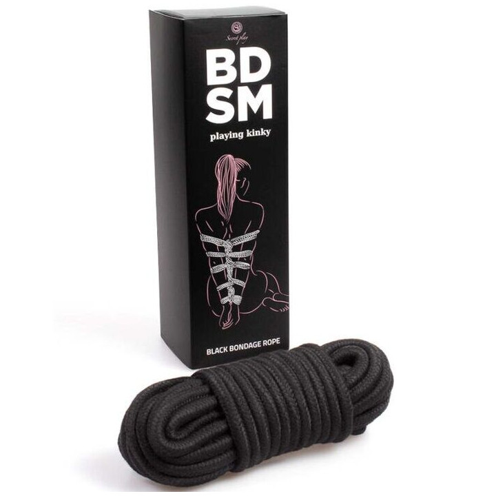 Secretplay - Cuerda Bondage Negra Bdsm Collection