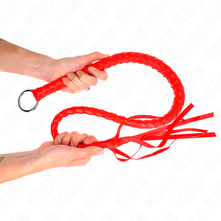 Kink - Fouet Serpent Avec Anneau Rouge 65 cm