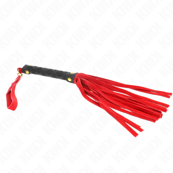 Kink - Mini Frusta in Camoscio Rosso 30 cm