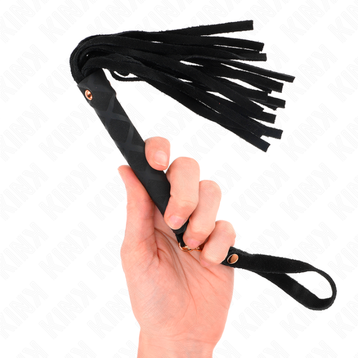 Kink - Black Suede Mini Whip 30 cm