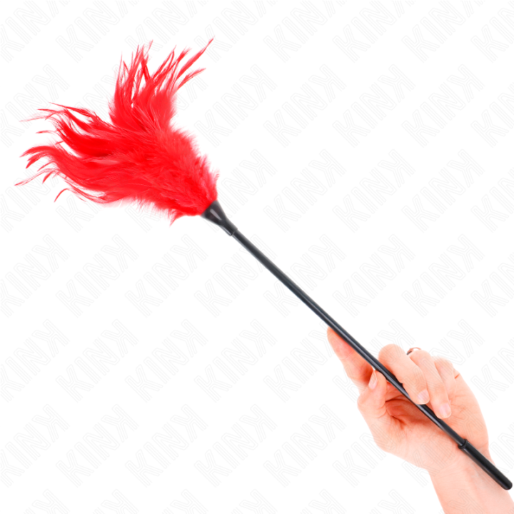 Kink - Plumas Múltiples Para Cosquillas Rojo 45 cm