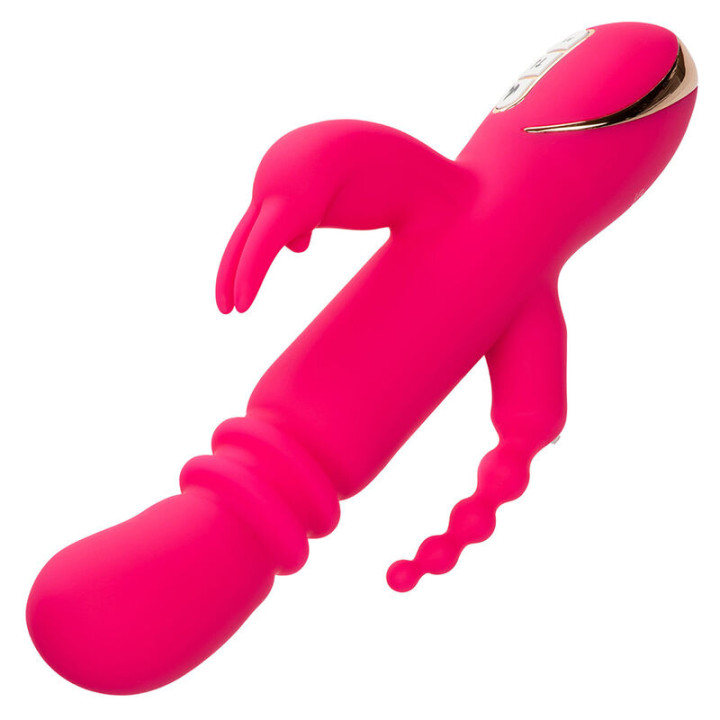 Calexotics - Jack Fantasy Triple Vibrador Calentable Rabbit Rosa
