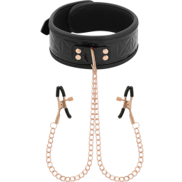 Begme - Black Edition Halsband Mit Nippelklemmen