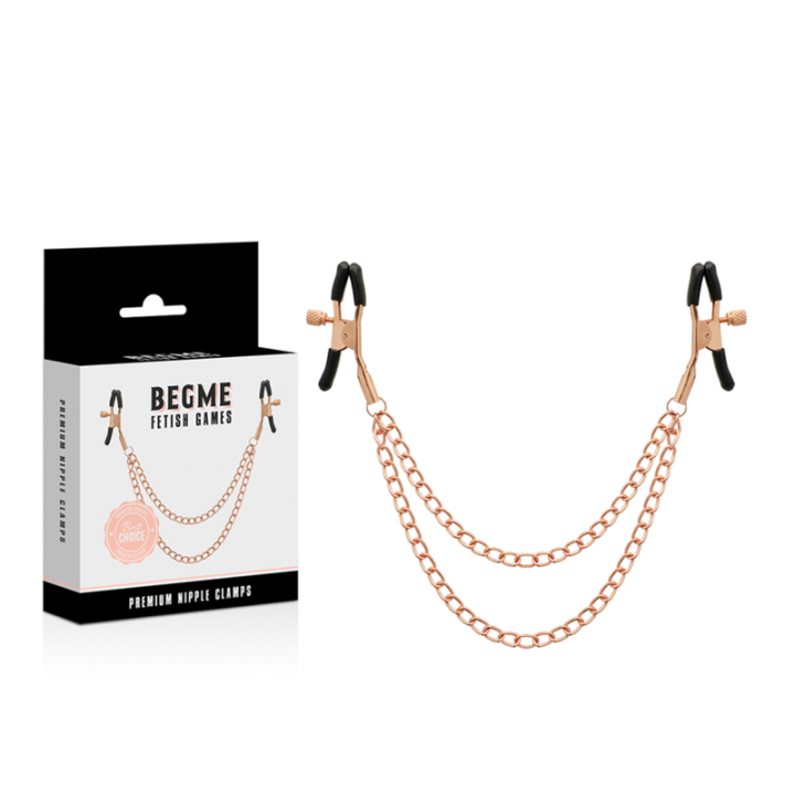 Begme - Black Edition Premium Pinces à Tétons Avec Chaîne