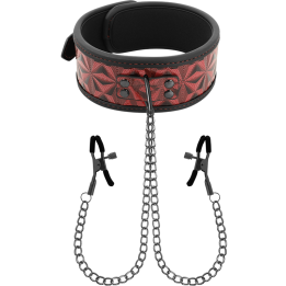 Begme - Colar Edio Vermelha Com Braadeiras Com Forro de Neoprene