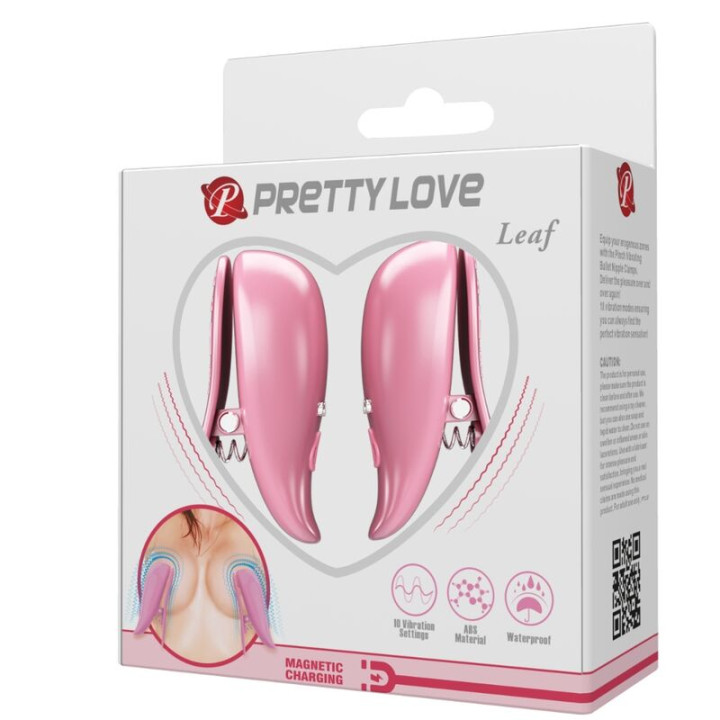 Pretty Love - Leaf Pinças Vibrantes de Rosa