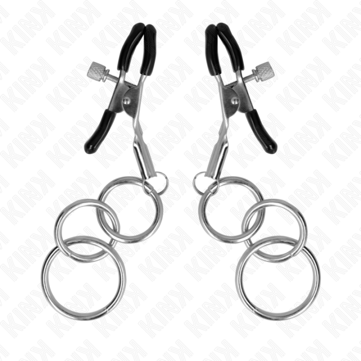 Kink - Pinzas Para Pezones Con 3 Aros 6 cm