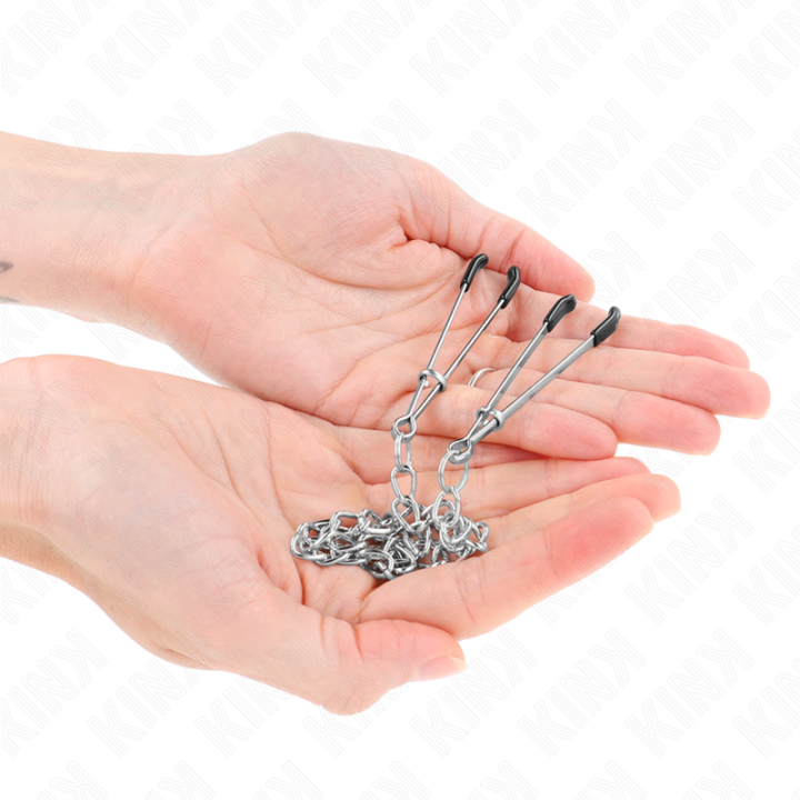 Kink - Pinças Finas Com Corrente Grossa 30 cm