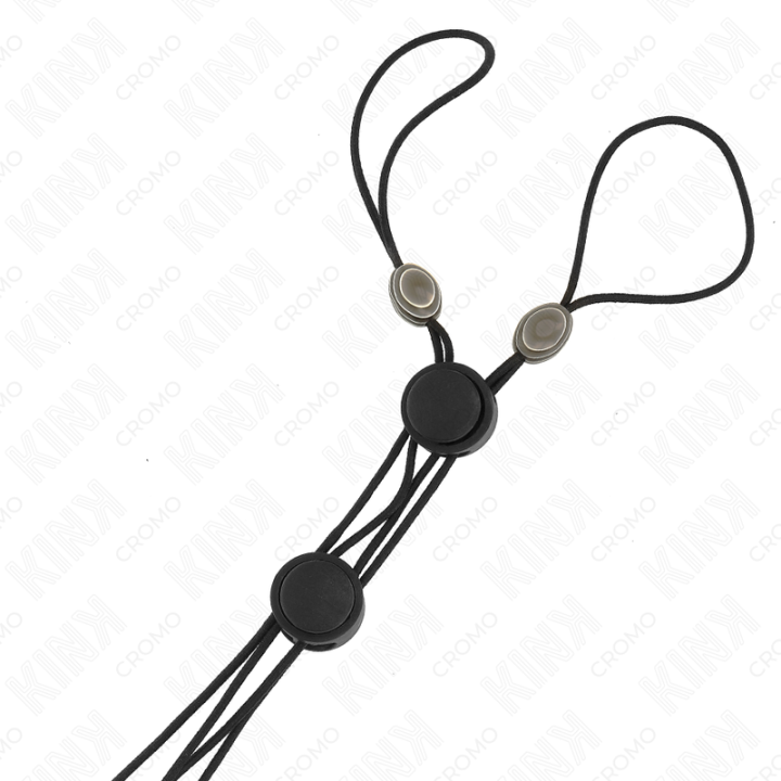 Kink - Black Detail Nipple Clamps With Black Elastic