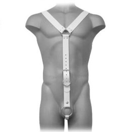 Leather Body - Uprz?? m?Ska Bia?e