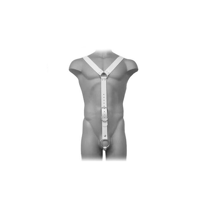 Leather Body - Uprz?? m?Ska Bia?e