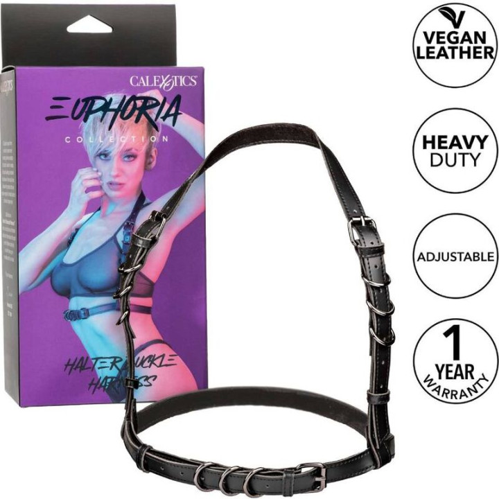 Calexotics - Euphoria Halter Buckle Harness Black