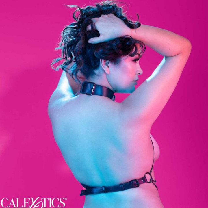 Calexotics - Euphoria Plus Size Wielolancuchowa Szelka z Obroza